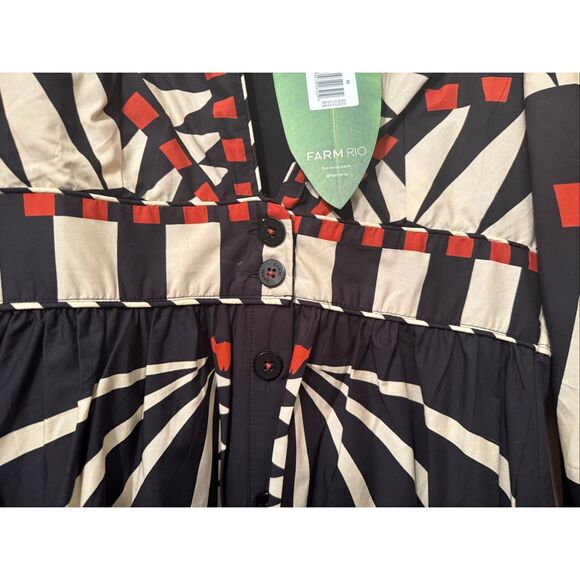 NWT Farm Rio Coconut Grove Puff Sleeve Maxi *note - Picture 8 of 16